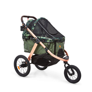 Palster Quest All Terrain Dog Stroller - Green Camouflage - Free Rain Cover