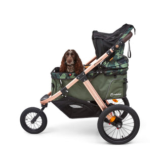 Palster Quest All Terrain Dog Stroller - Green Camouflage - Free Rain Cover