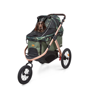 Palster Quest All Terrain Dog Stroller - Green Camouflage - Free Rain Cover