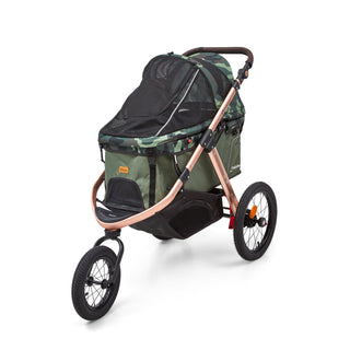 Palster Quest All Terrain Dog Stroller - Green Camouflage - Free Rain Cover