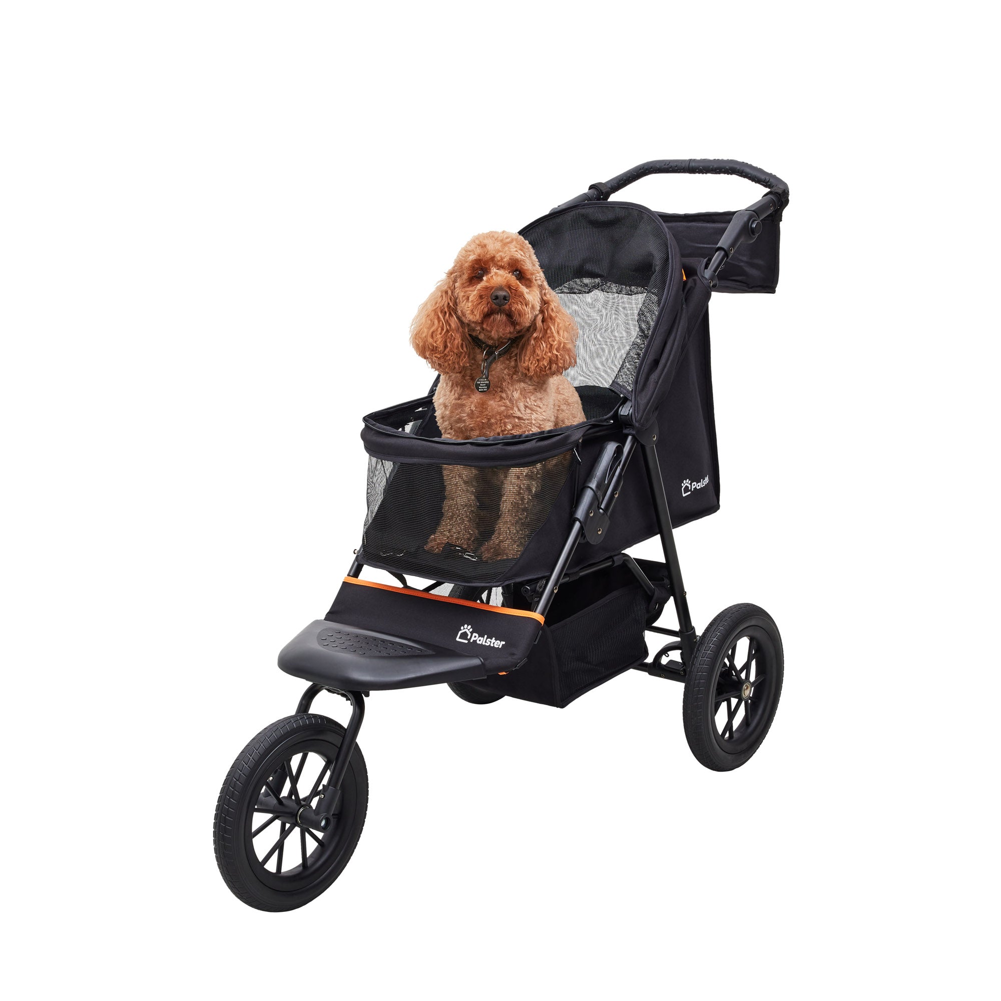 dog stroller for rough terrain Palster Trek All Terrain Dog Stroller - Midnight Black