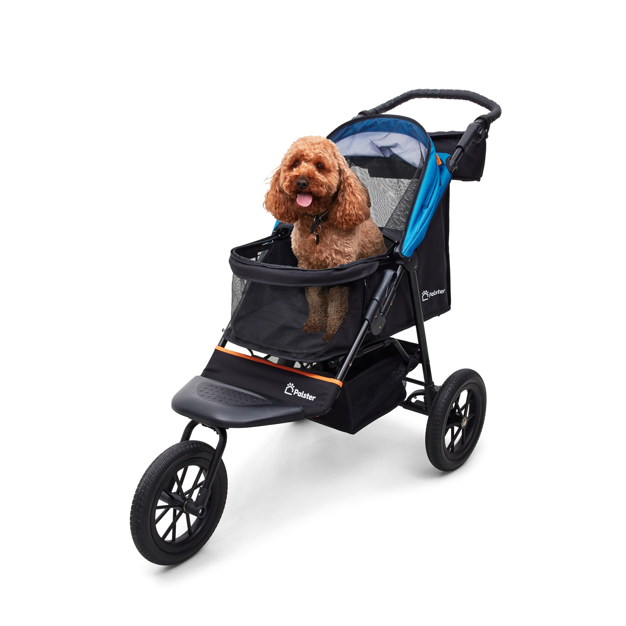 Palster Trek All Terrain Dog Stroller - Black & Harbour Blue