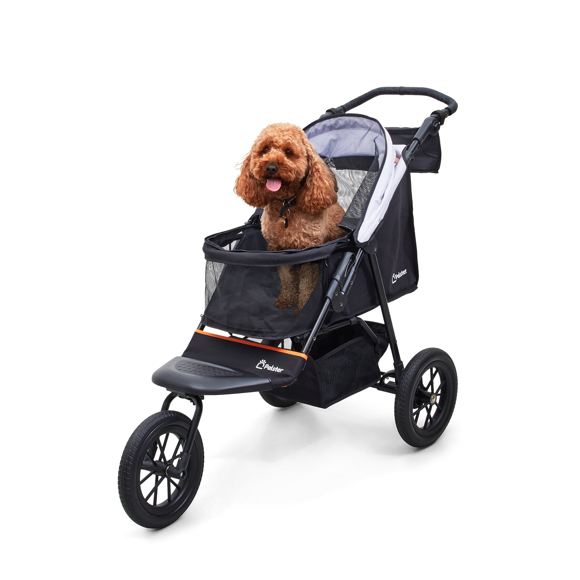Palster Trek All Terrain Dog Stroller - Black & Mist Silver
