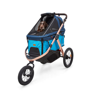 Palster Quest All Terrain Dog Stroller - Navy Blue - Free Rain Cover