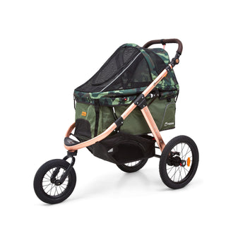 Palster Quest All Terrain Dog Stroller - Green Camouflage - Free Rain Cover