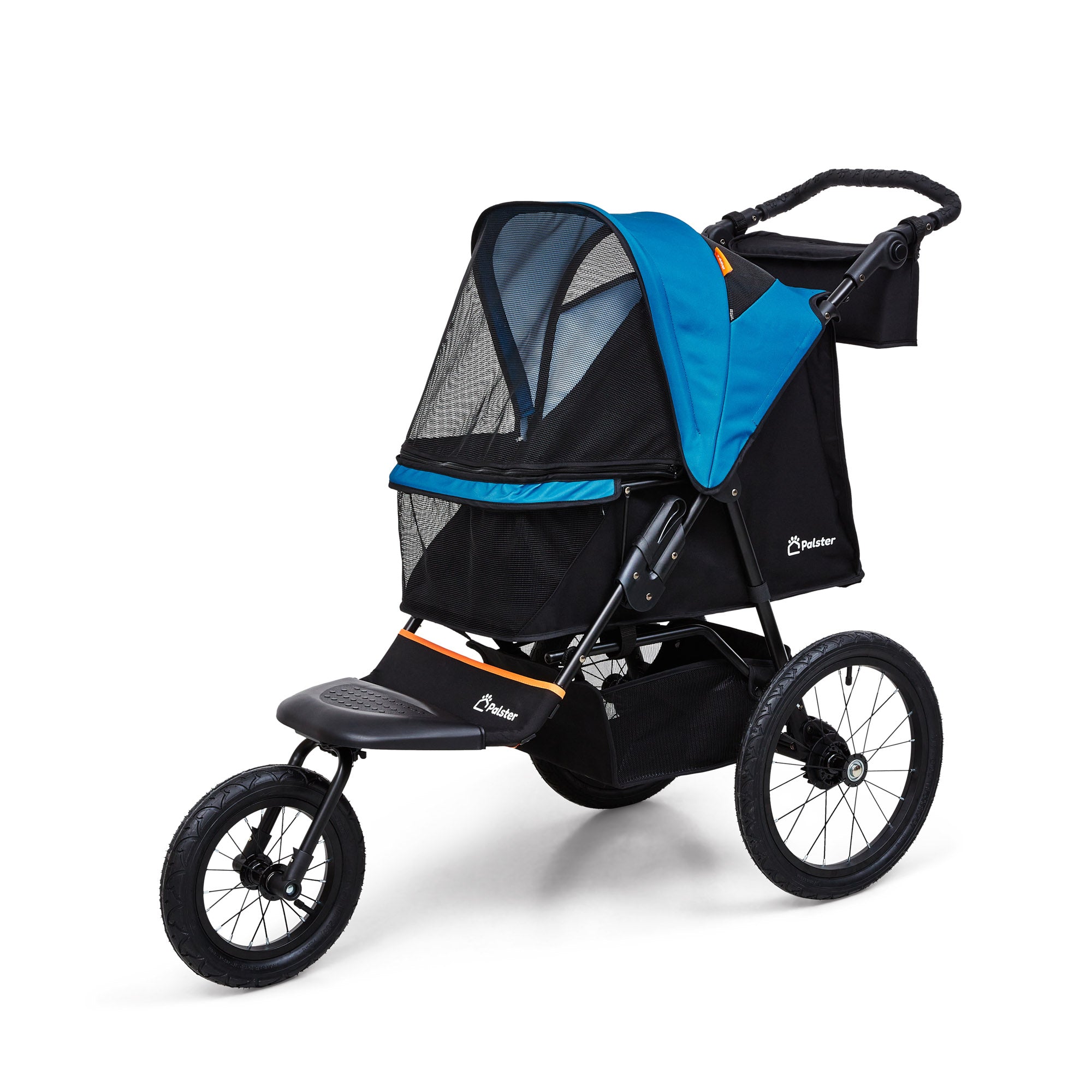 explorer jogging stroller Palster Explorer All Terrain Dog Stroller - Black & Harbour Blue