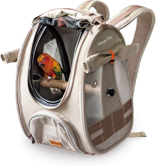 ibiyaya BirdTricks TrackPack Bird Backpack Carrier with Perch for Small and Medium Birds