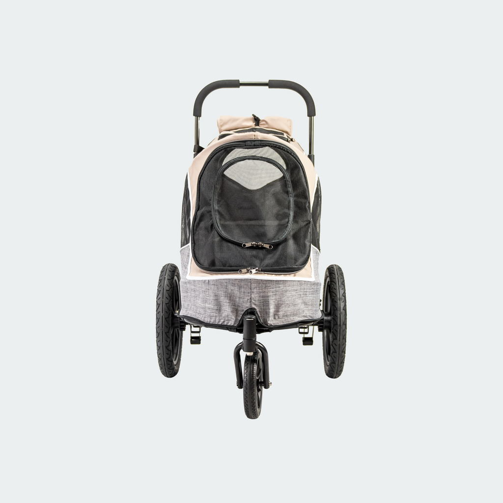 Innopet Sporty Evolution v2.0 Dog Stroller (and Bike Trailer!) - Free Rain Cover - 2 Year Warranty Included - Latte