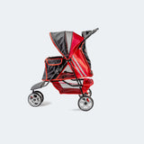 Innopet All Terrain Buggy Pet & Dog Stroller - 2 Year Warranty Included - Red/Black
