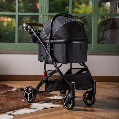 Piccolocane Carino2 Luxury Dog, Pet Stroller & Carry Cot - Black Piccolocane Carino2 Luxury Dog, Pet Stroller & Carry Cot - Black