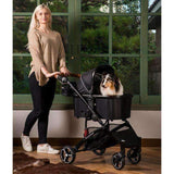 Piccolocane Carino2 Luxury Dog, Pet Stroller & Carry Cot - Black