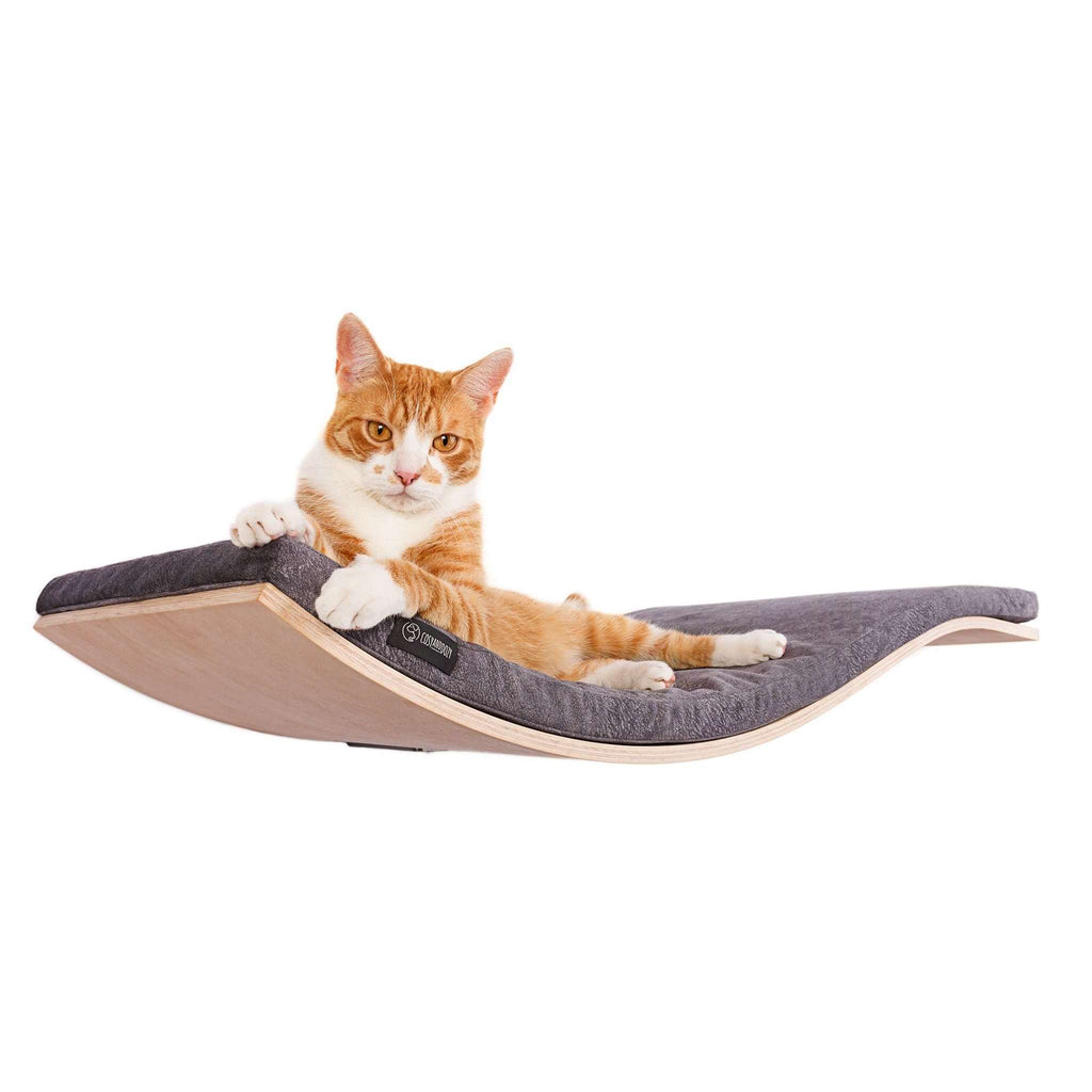 The CHILL DeLuxe Cat Shelf Perch by Cosy & Dozy – ECO Soaped Beech (Multiple Cushion Colours Available)