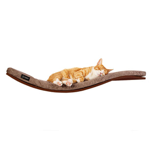 The CHILL DeLuxe Cat Shelf Perch by Cosy & Dozy – Walnut (Multiple Cushion Colours Available)