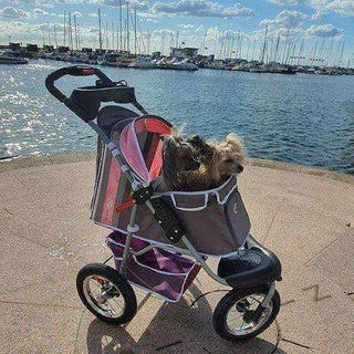 Innopet Comfort Air Dog Stroller - 2 Year Warranty Included - Pink & Grey