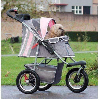 Innopet Comfort Air Dog Stroller - 2 Year Warranty Included - Pink & Grey