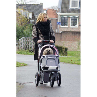 Innopet Comfort Air Dog Stroller - 2 Year Warranty Included - Pink & Grey