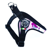The Easy Fit Harness With Adjustable Girth By Tre Ponti - Pink Camouflage