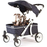 Piccolocane Crea Pet Wagon Dog Stroller - for XL Dogs - (100kg capacity) - Navy Blue