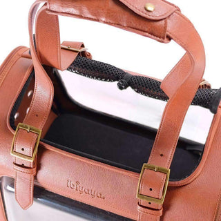 Ibiyaya Portico Deluxe Dog & Cat Transporter Shoulder Bag Carrier - Brown