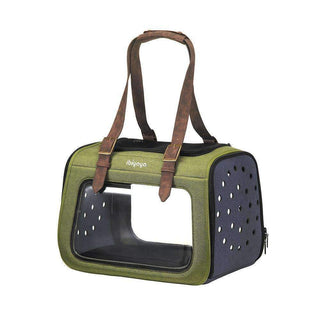 Ibiyaya Portico Deluxe Dog & Cat Transporter Shoulder Bag Carrier - Green