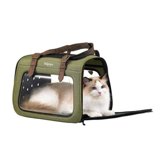 Ibiyaya Portico Deluxe Dog & Cat Transporter Shoulder Bag Carrier - Green