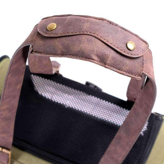 Ibiyaya Portico Deluxe Dog & Cat Transporter Shoulder Bag Carrier - Green