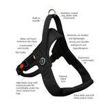 The Primo Plus Dog Harness With Handle By Tre Ponti - Black