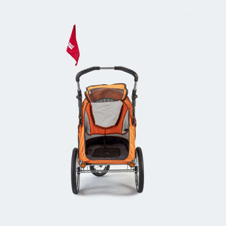 Innopet Sporty Dog Stroller (and Bike Trailer!) - Free Rain Cover - 2 Year Warranty Included - Orange & Black