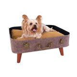 The Vintage Retro Suitcase Small Dog & Cat Bed By Ibiyaya