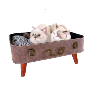 The Vintage Retro Suitcase Small Dog & Cat Bed By Ibiyaya